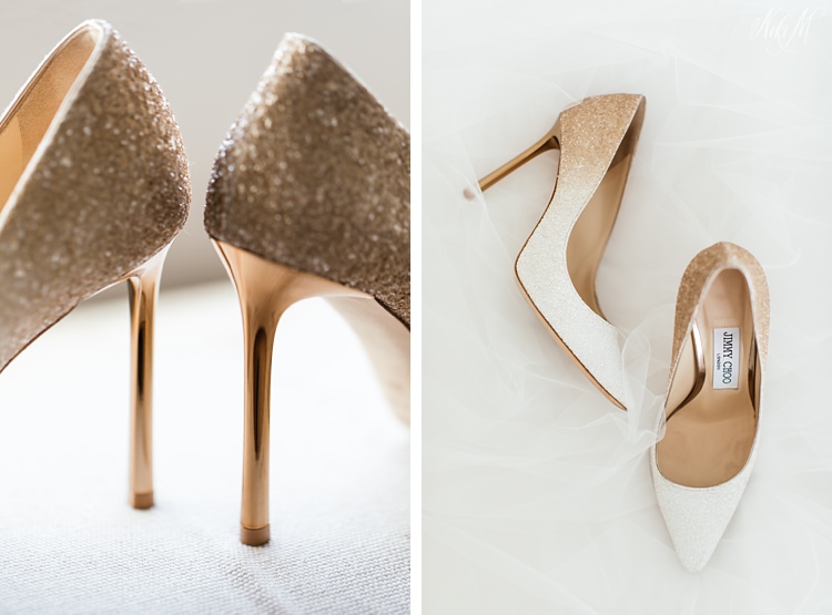 Jimmy Choo gold ombre wedding shoes