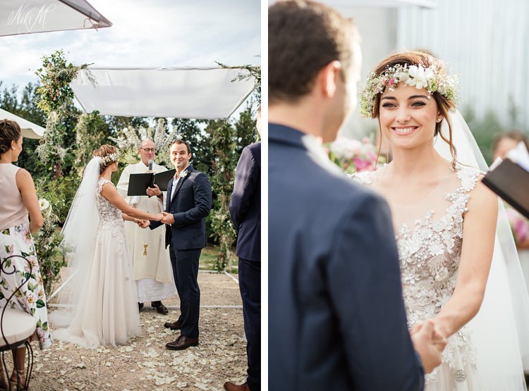 Stunning outdoor wedding ceremony at The Rose Barn with botanical elements by Otto de Jager Events