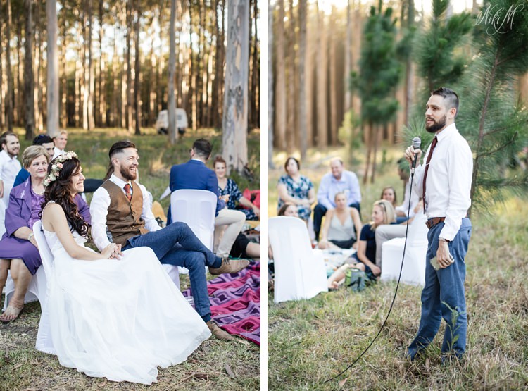 The first round of wedding speeches in the forest