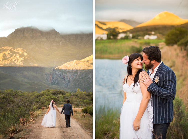 Wedding photos in South Africa with beautiful scenery
