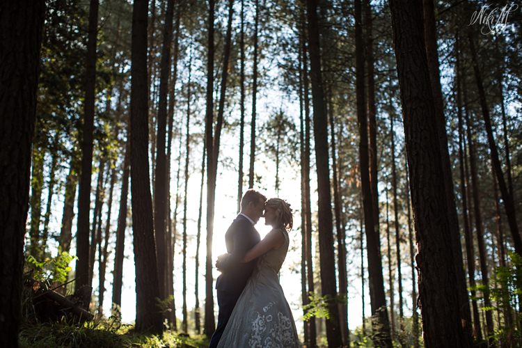 Forest Wedding photos at The Arboretum in Hogsback as the sun sets